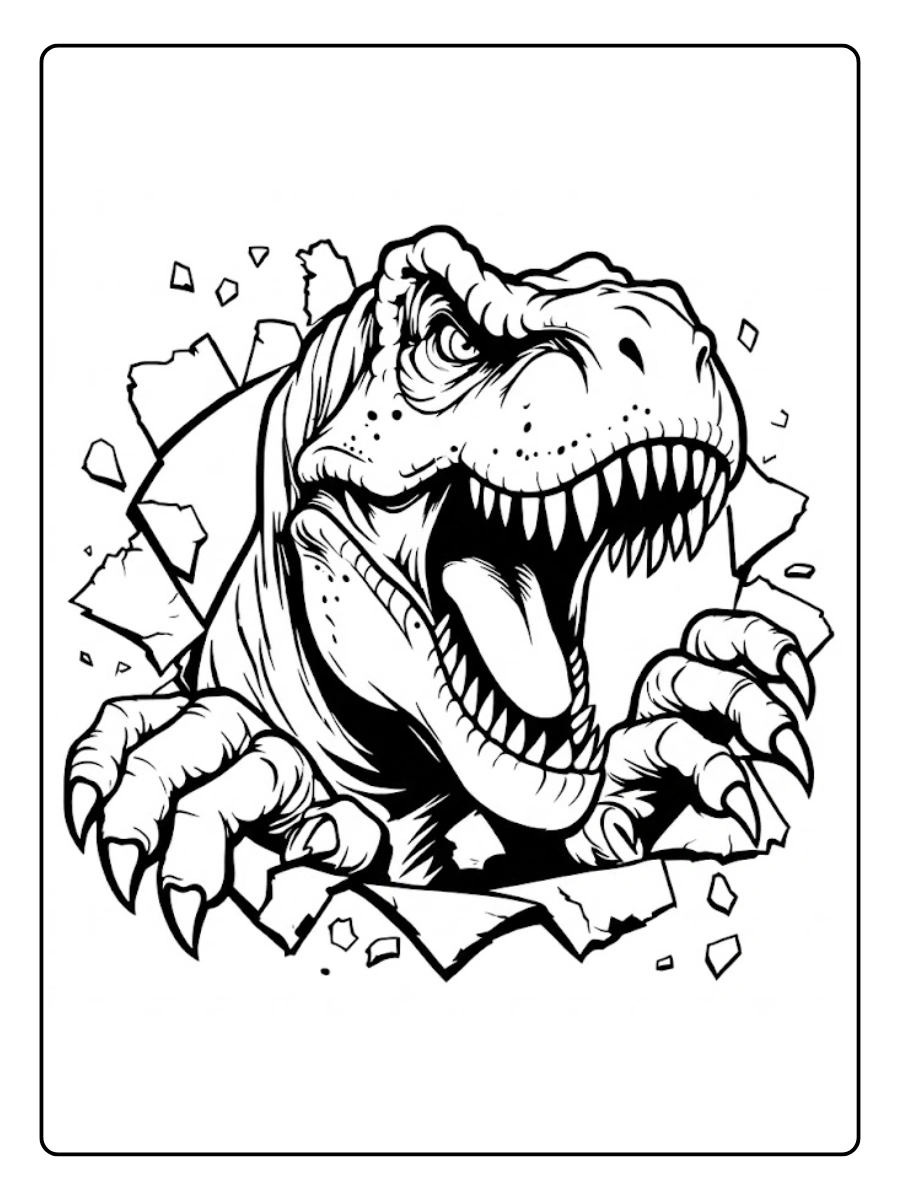t rex para colorear (10)