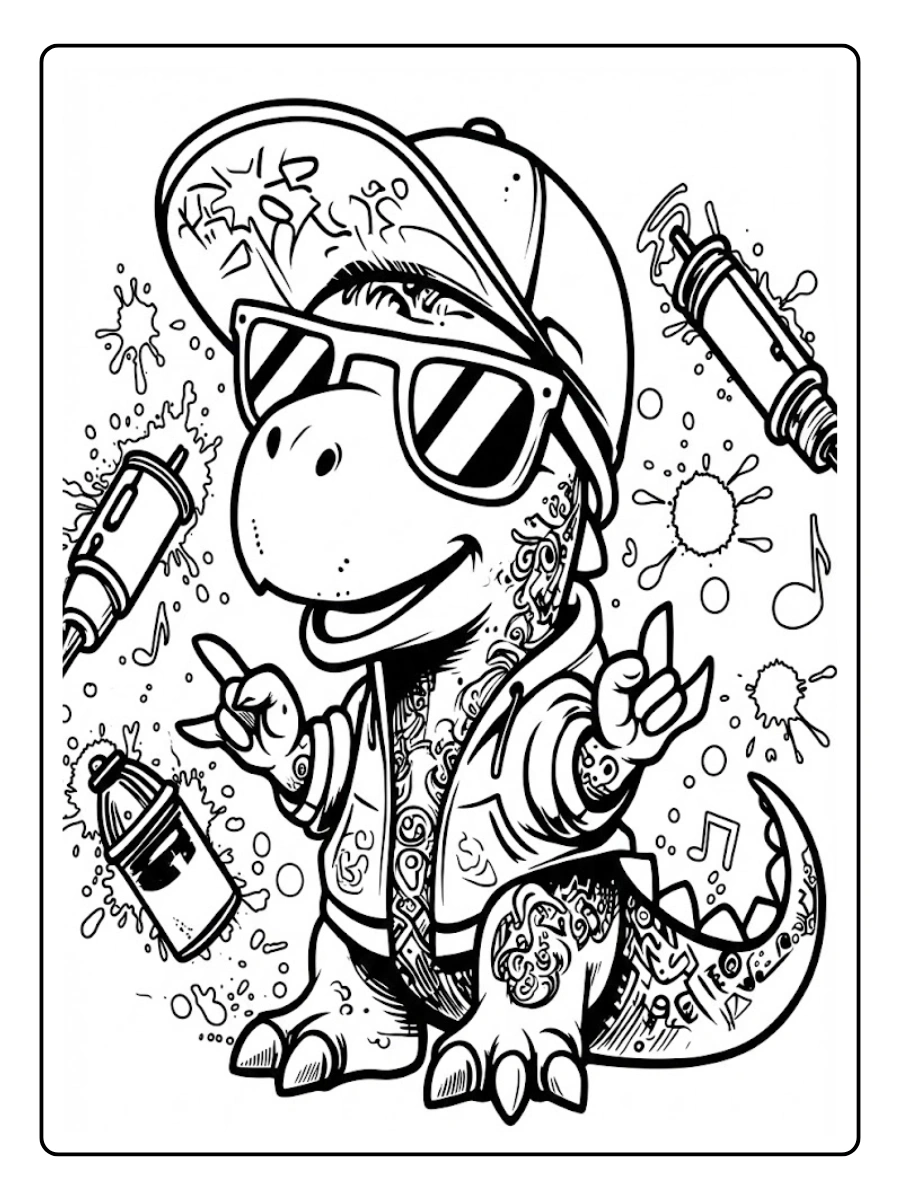 t rex para colorear (6)