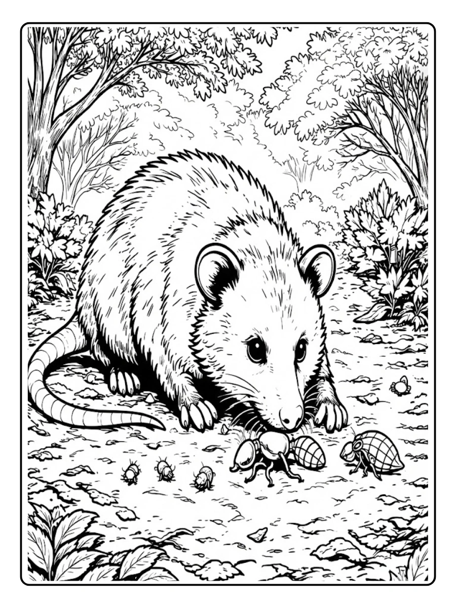 tlacuache para colorear (14)