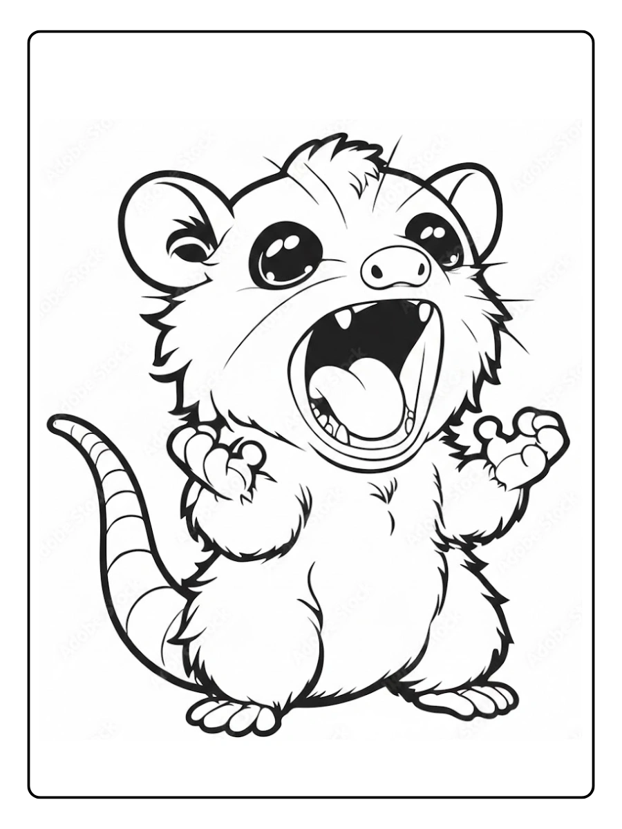 tlacuache para colorear (2)