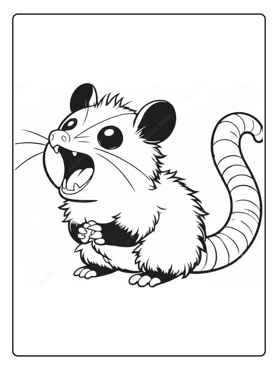 tlacuache para colorear (3)