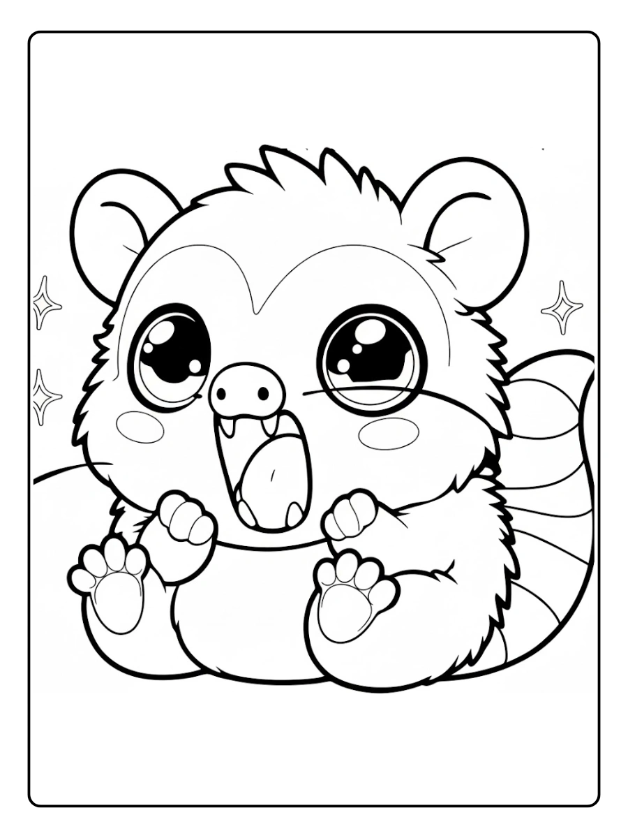 tlacuache para colorear (4)