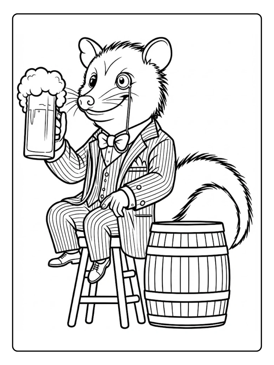 tlacuache para colorear (7)