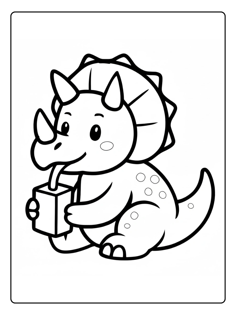 triceratops para colorear (2)