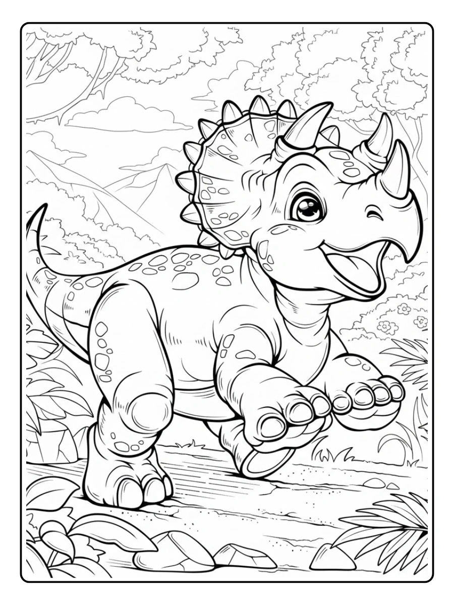 triceratops para colorear (3)