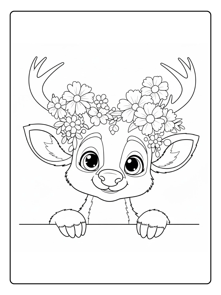 venado para colorear (7)