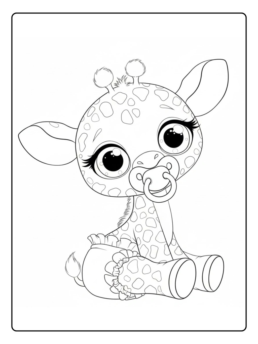 vjirafa para colorearenado para colorear